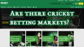 Cricket markets at Unibet